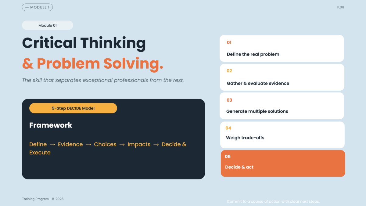 Free Training Presentation Template to Edit Online