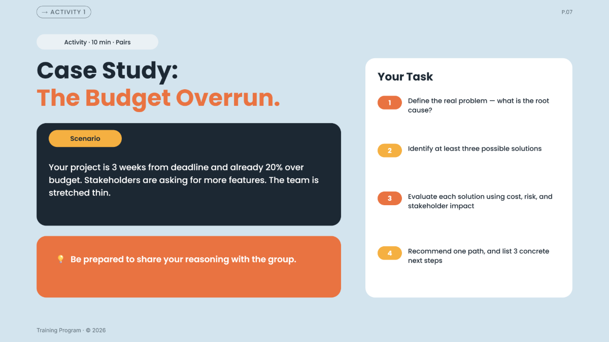 Free Training Presentation Template to Edit Online