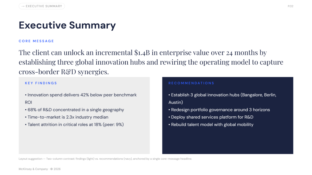 Free McKinsey Presentation Template to Edit Online