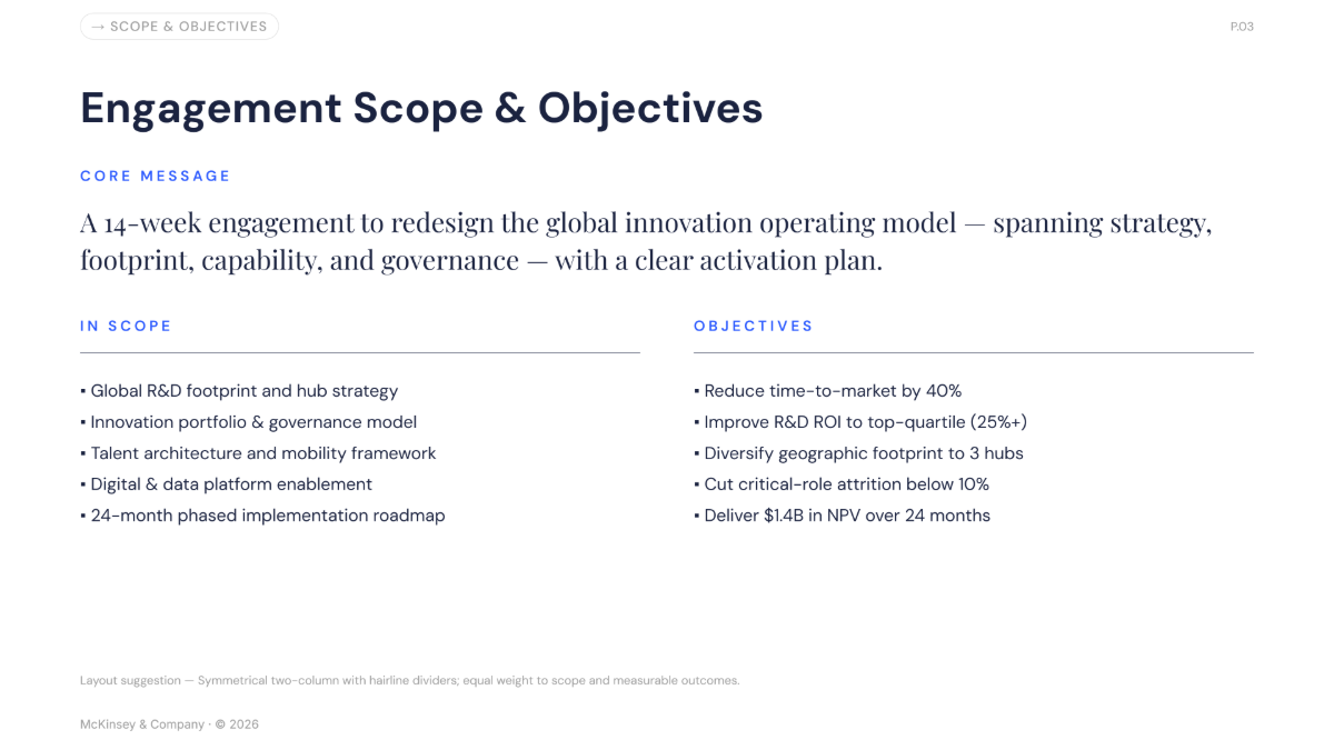Free McKinsey Presentation Template to Edit Online