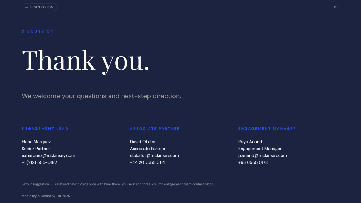 Free McKinsey Presentation Template to Edit Online