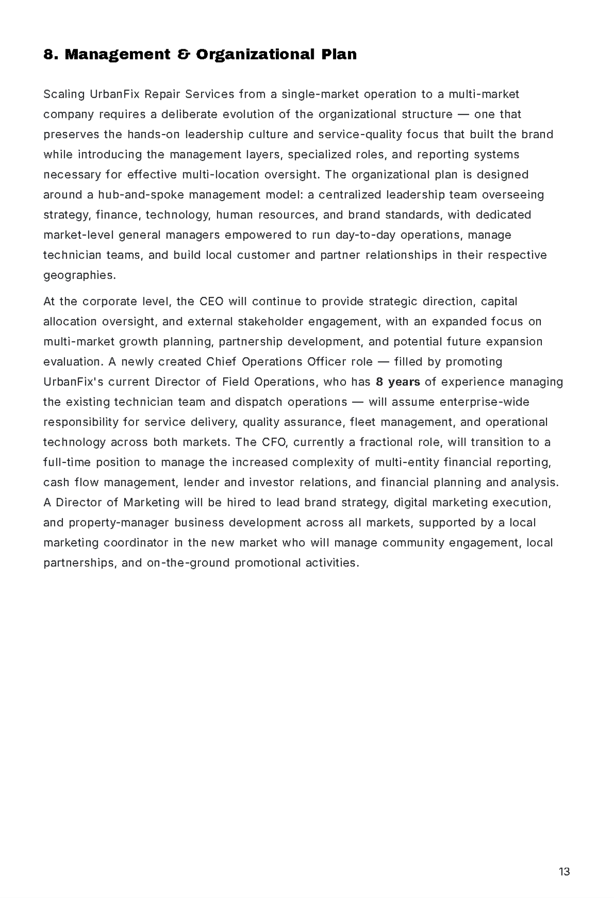 Free Expansion Business Plan Template to Edit Online