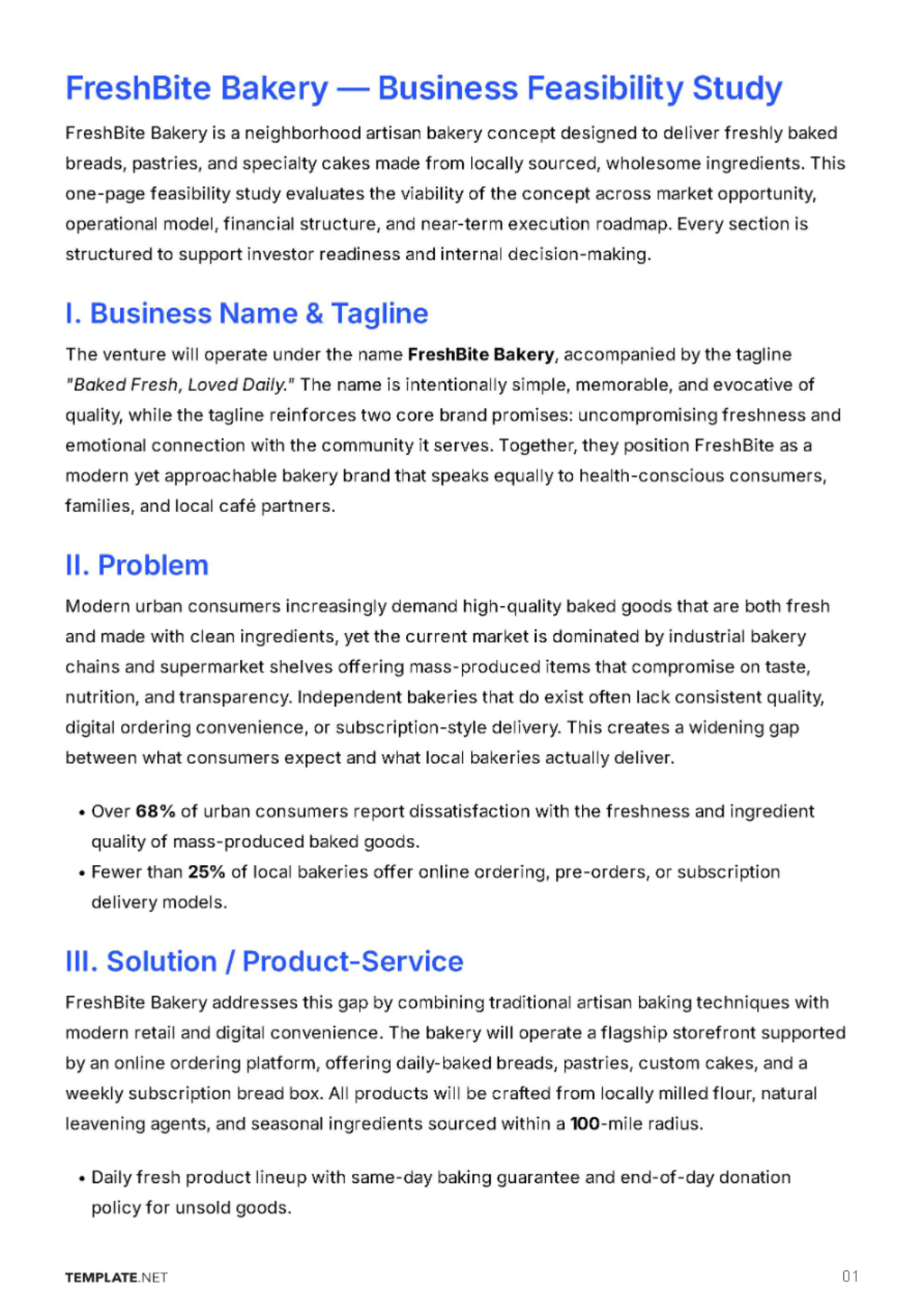 Free One-Page Business Plan Template to Edit Online Free One-Page Business Plan Template to Edit Online