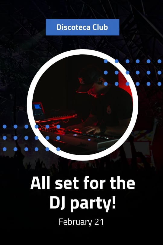 Free DJ Party Tumblr Post Template