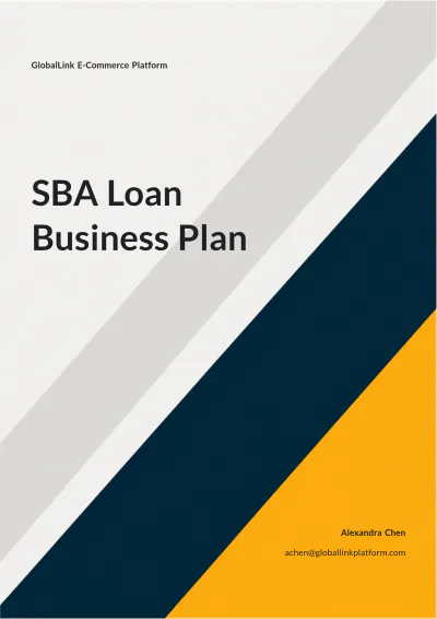 Free SBA Loan Business Plan Template to Edit Online