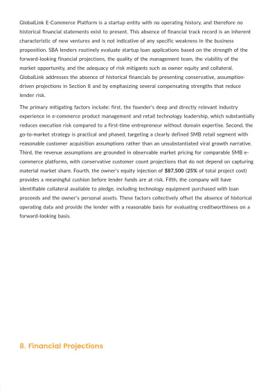 Free SBA Loan Business Plan Template to Edit Online