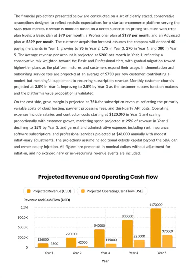 Free SBA Loan Business Plan Template to Edit Online