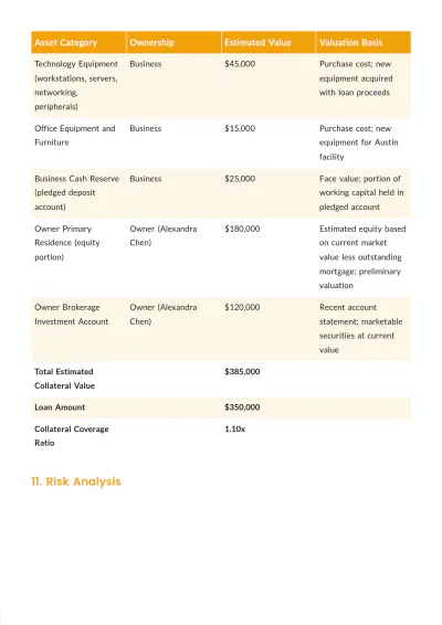 Free SBA Loan Business Plan Template to Edit Online