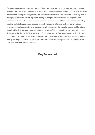 Free SBA Loan Business Plan Template to Edit Online