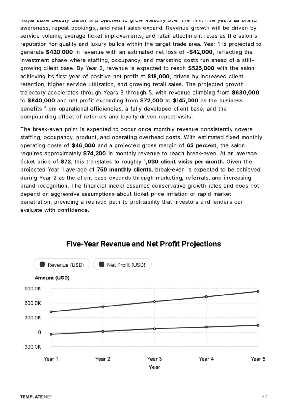 Free Saloon Business Plan Template to Edit Online