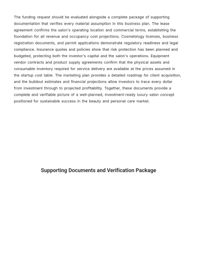 Free Saloon Business Plan Template to Edit Online