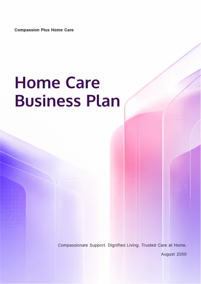 Free Home Care Business Plan Template to Edit Online