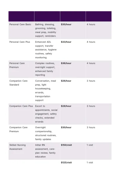 Free Home Care Business Plan Template to Edit Online
