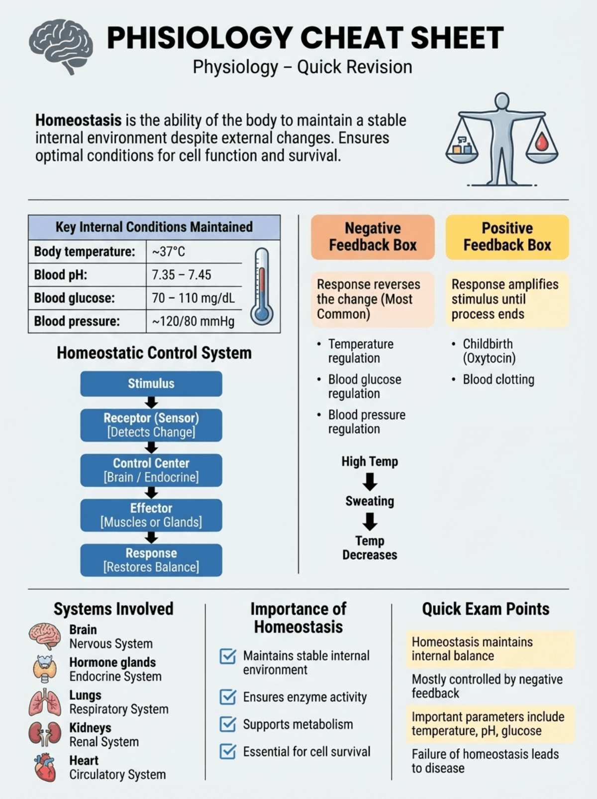 Free Physiology Cheat Sheet Template to Edit Online