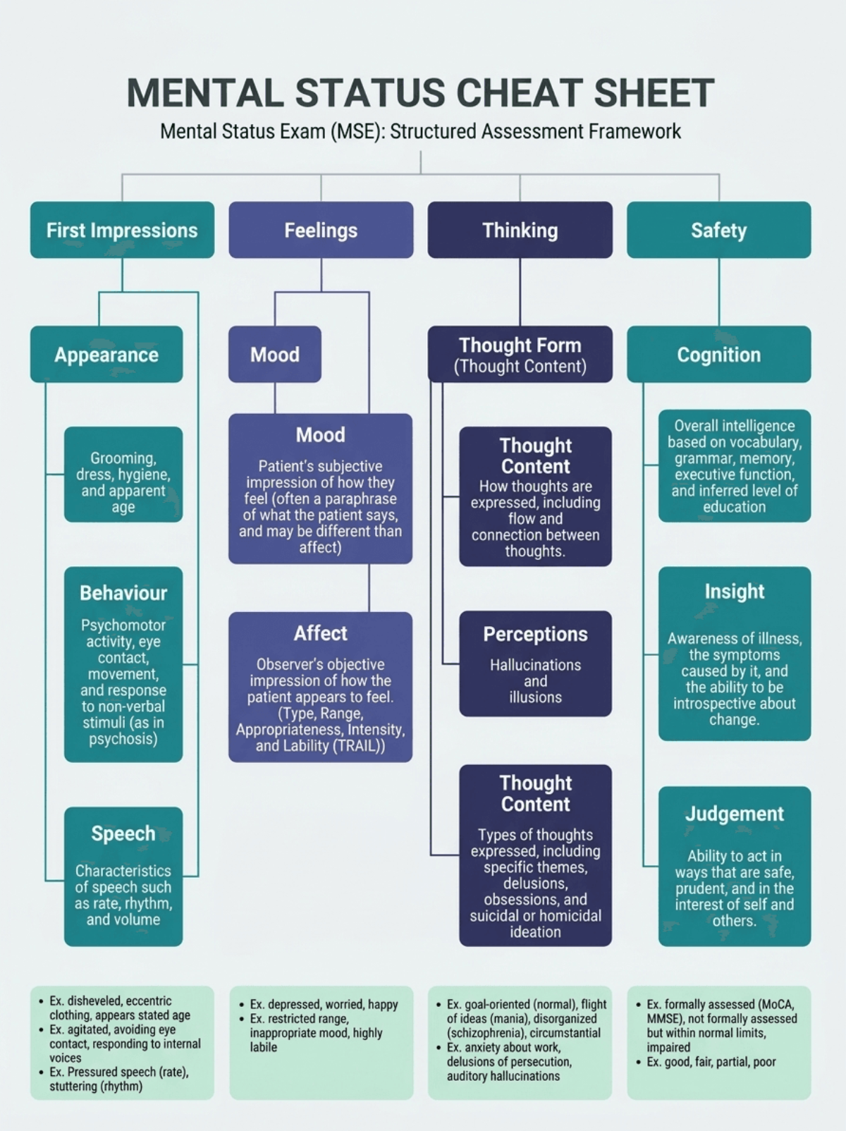 Free Mental Status Cheat Sheet Template to Edit Online
