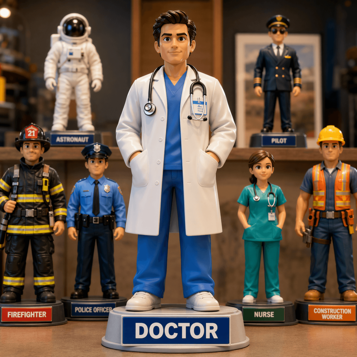 Free Career Themed Action Figure to Edit Online