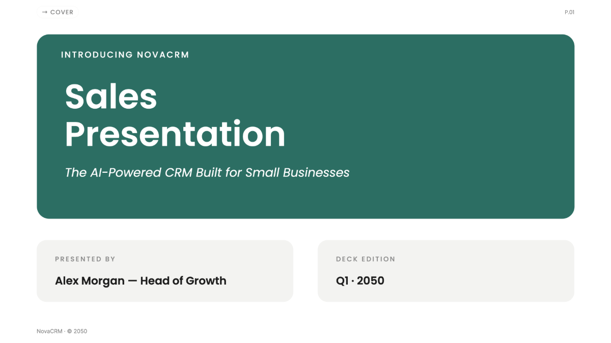 Free Sales Presentation Template to Edit Online