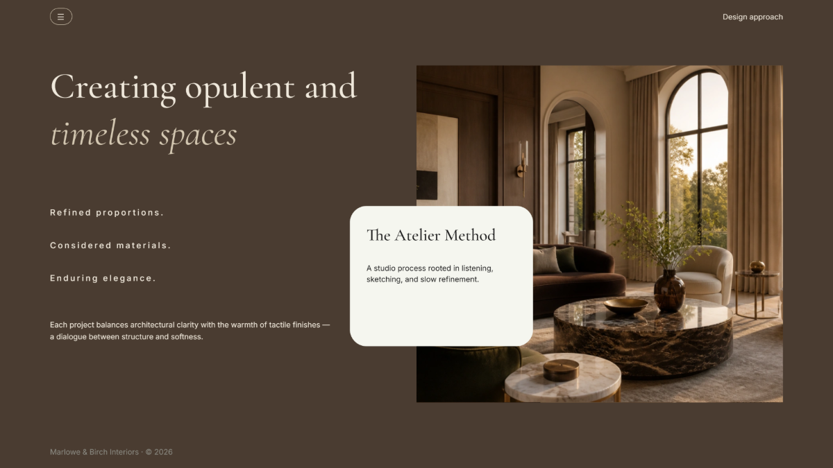 Free Interior Design Presentation Template to Edit Online