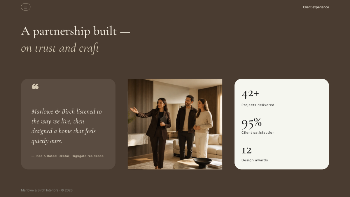 Free Interior Design Presentation Template to Edit Online