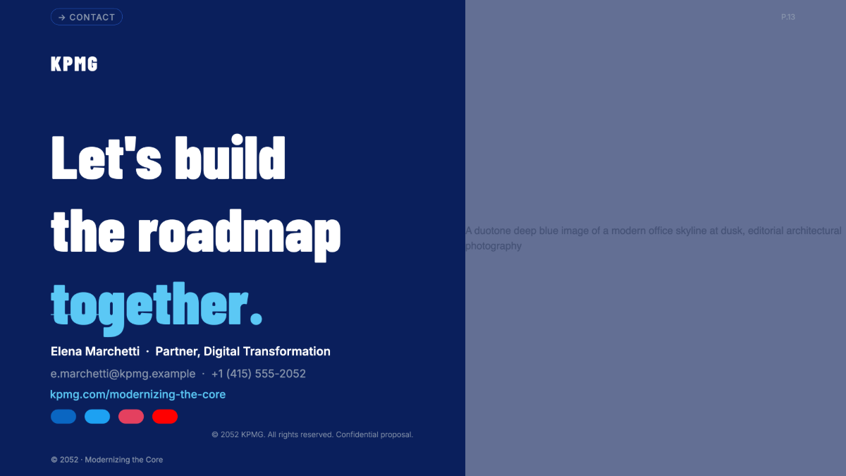 Free KPMG Presentation Template to Edit Online