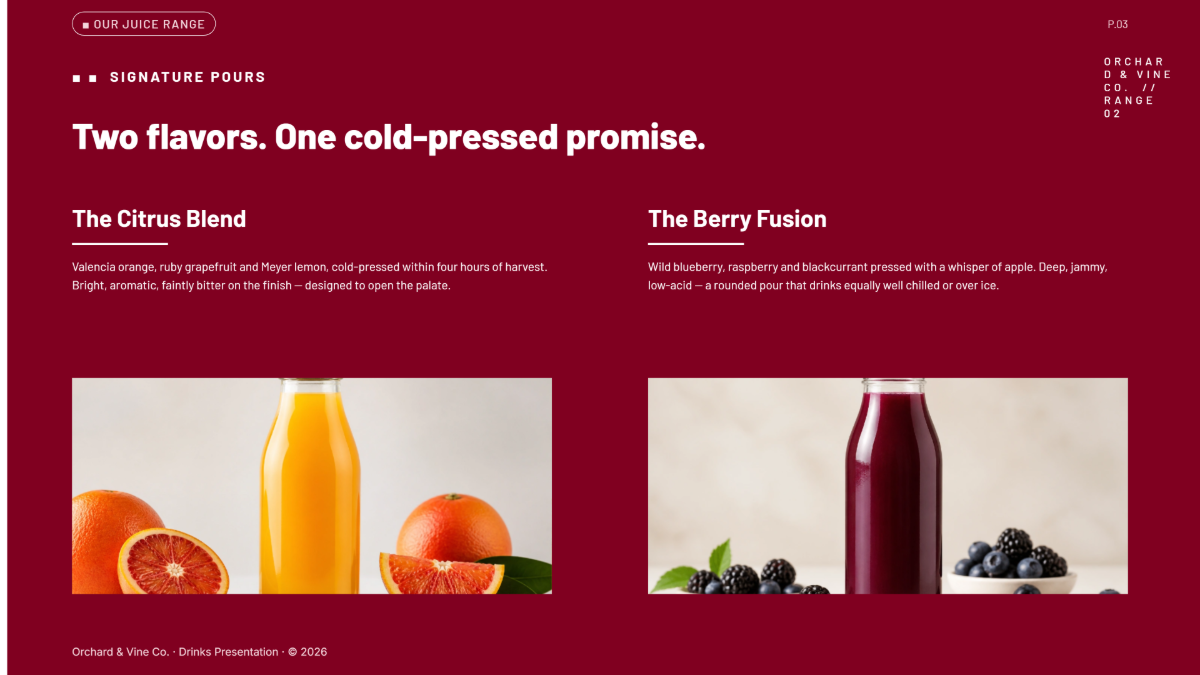 Free Drink Presentation Template to Edit Online