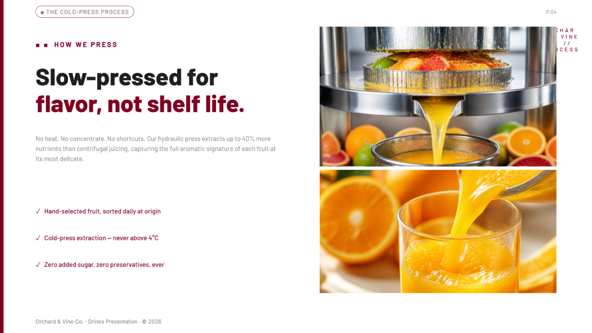 Free Drink Presentation Template to Edit Online