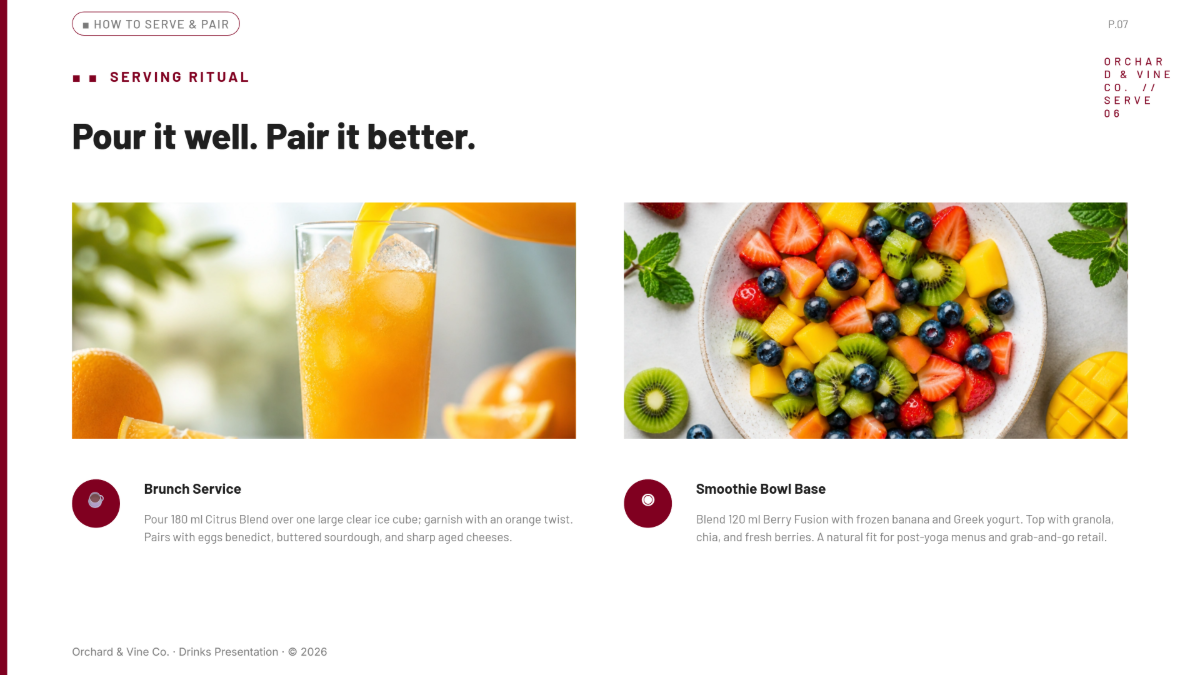 Free Drink Presentation Template to Edit Online