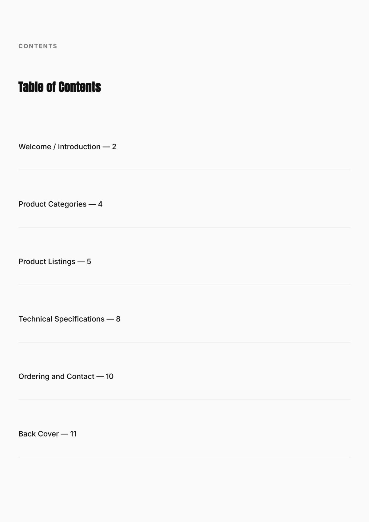 Free Minimalistic Catalog Template to Edit Online