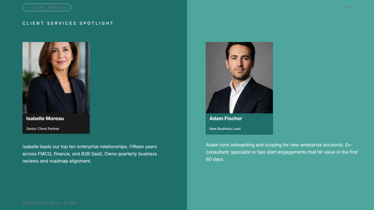 Free Profile Presentation Template to Edit Online