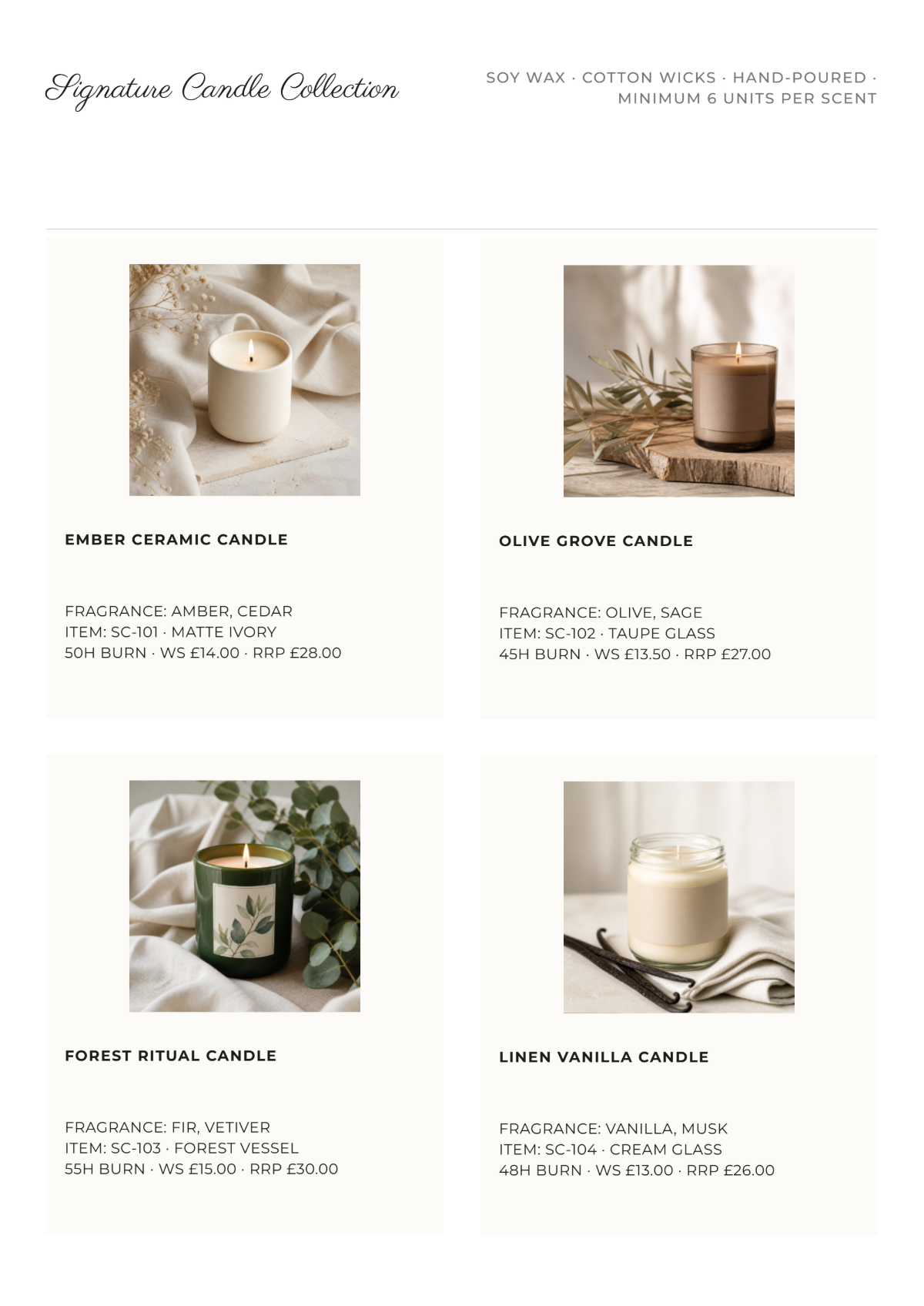 Free Product Line Sheet Catalog Template to Edit Online