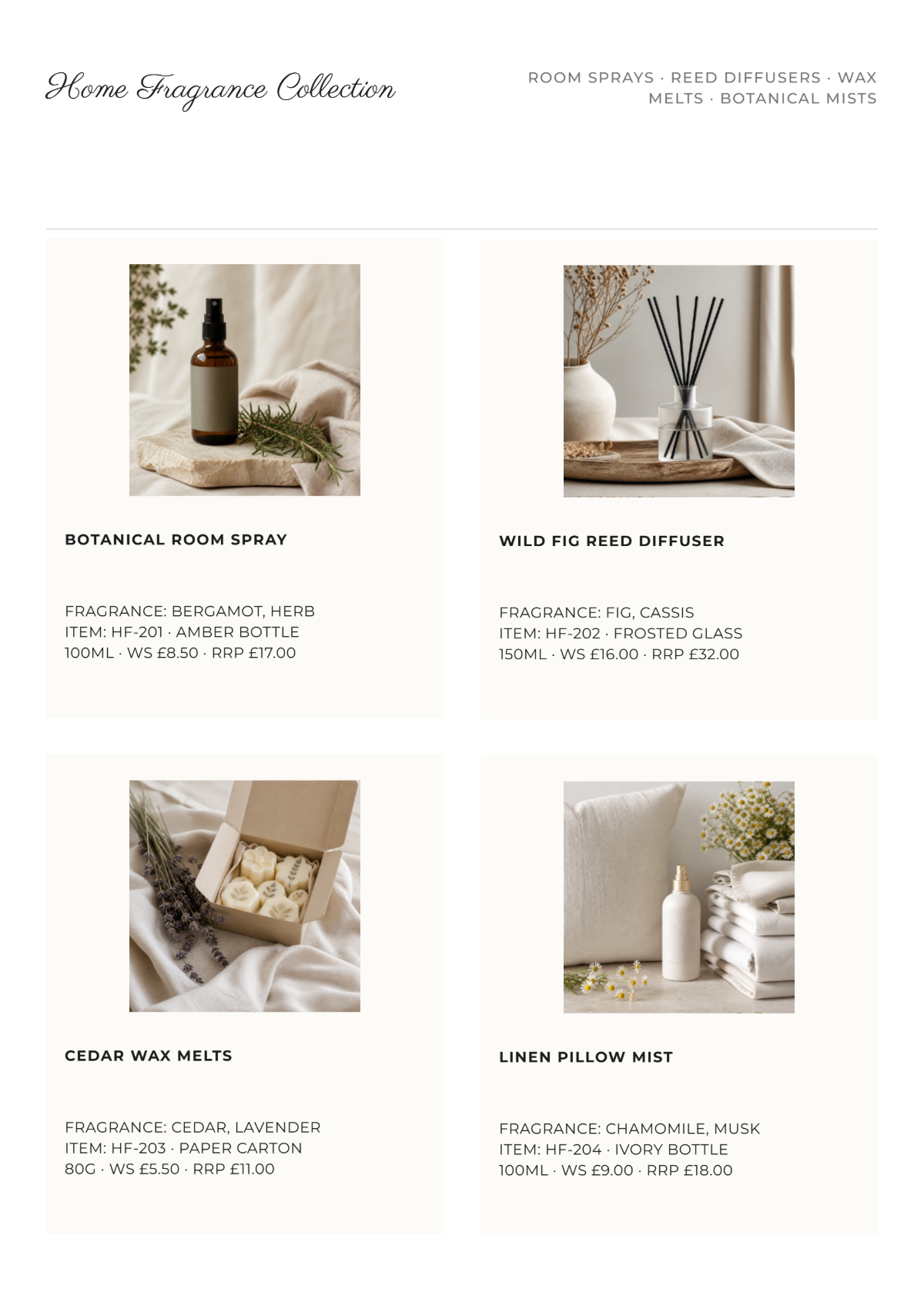Free Product Line Sheet Catalog Template to Edit Online