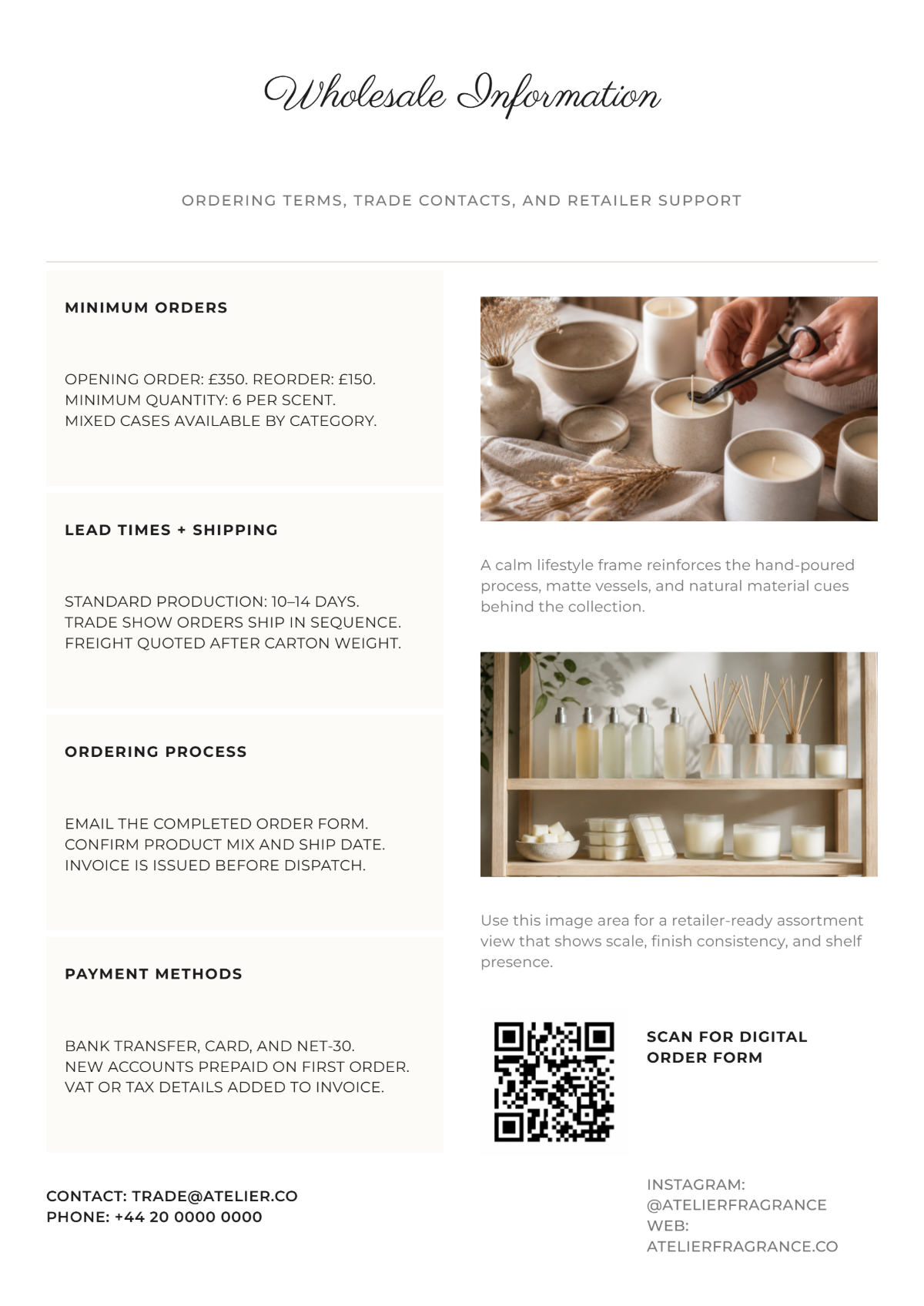 Free Product Line Sheet Catalog Template to Edit Online