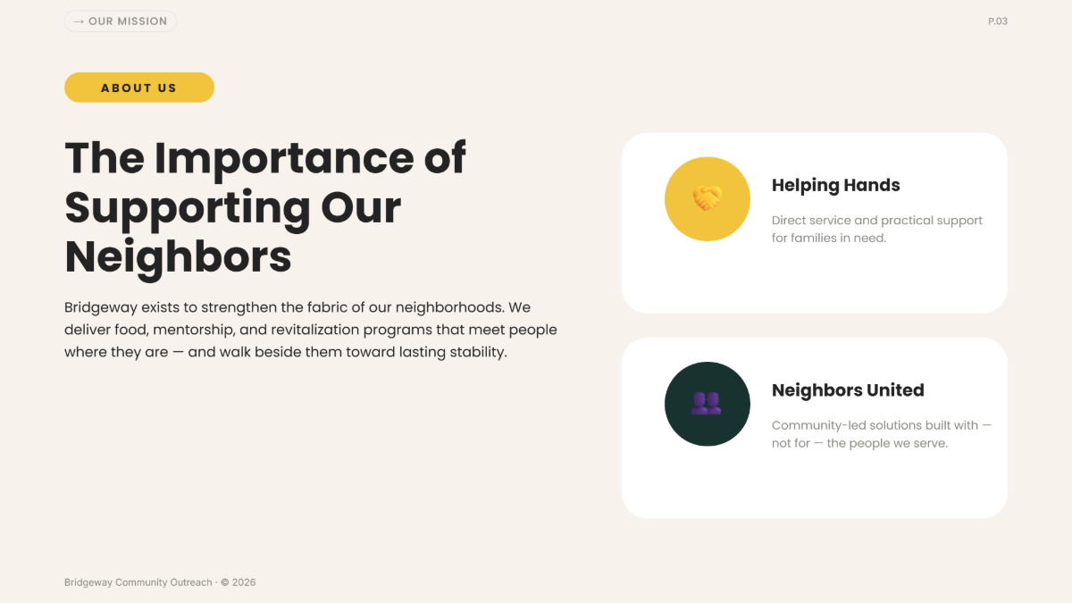 Free Community Presentation Template to Edit Online