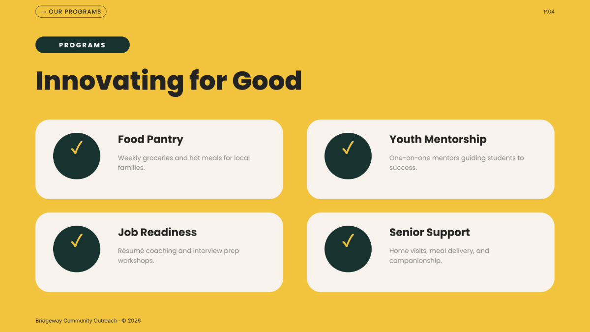 Free Community Presentation Template to Edit Online