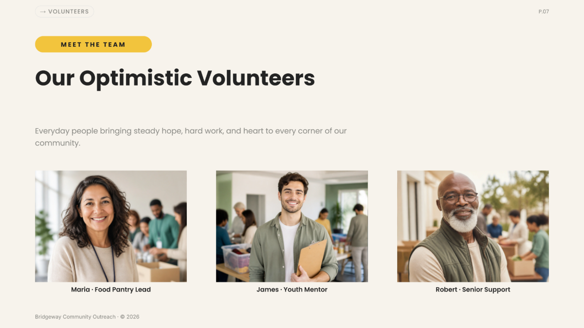 Free Community Presentation Template to Edit Online