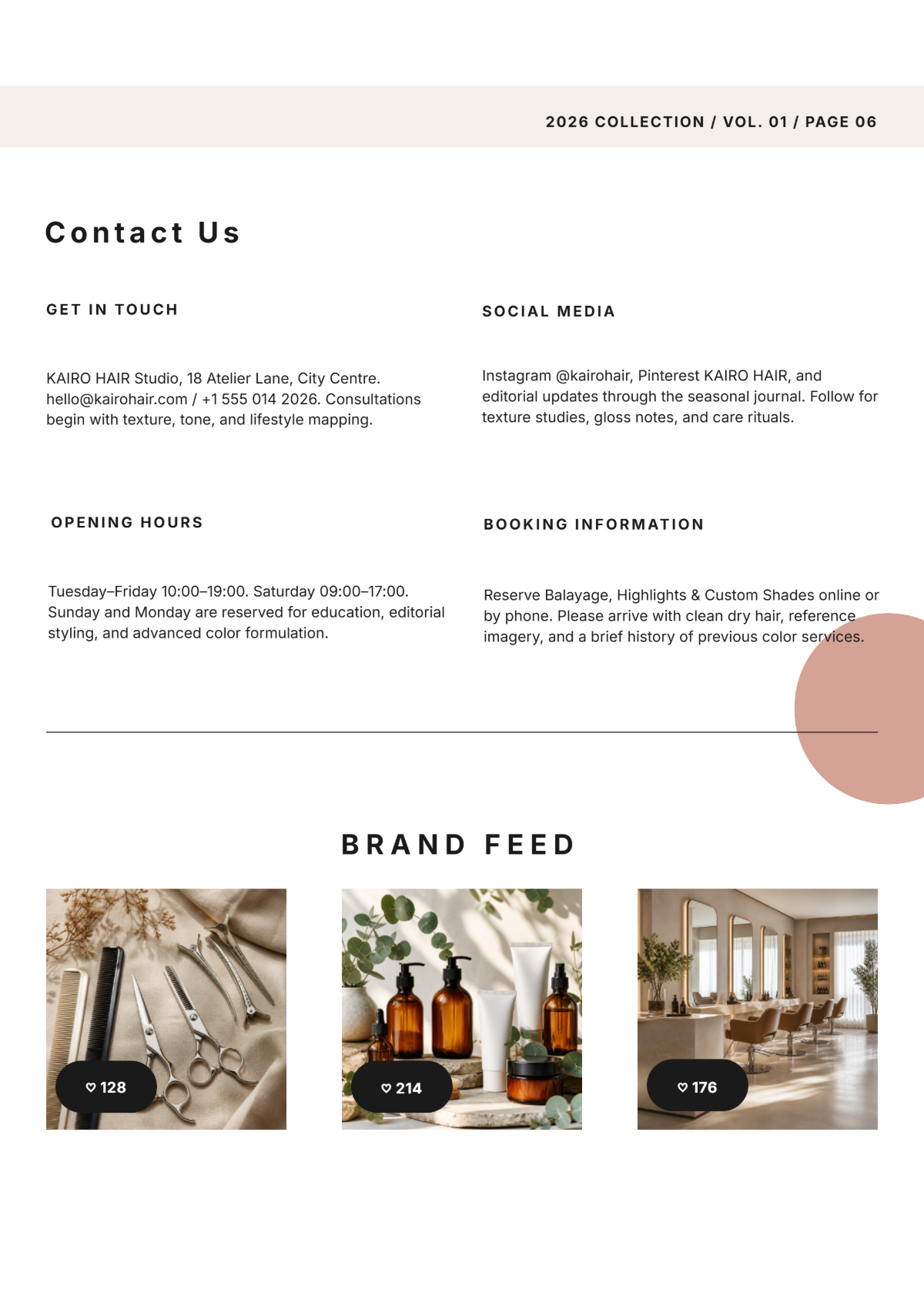 Free Hair Catalog Template to Edit Online