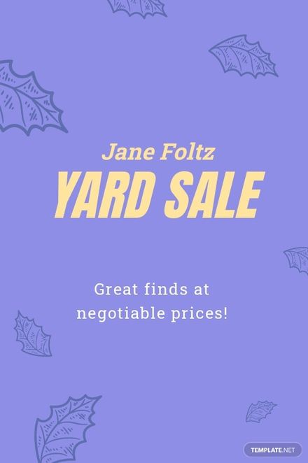 Free Yard Sale Tumblr Post Template