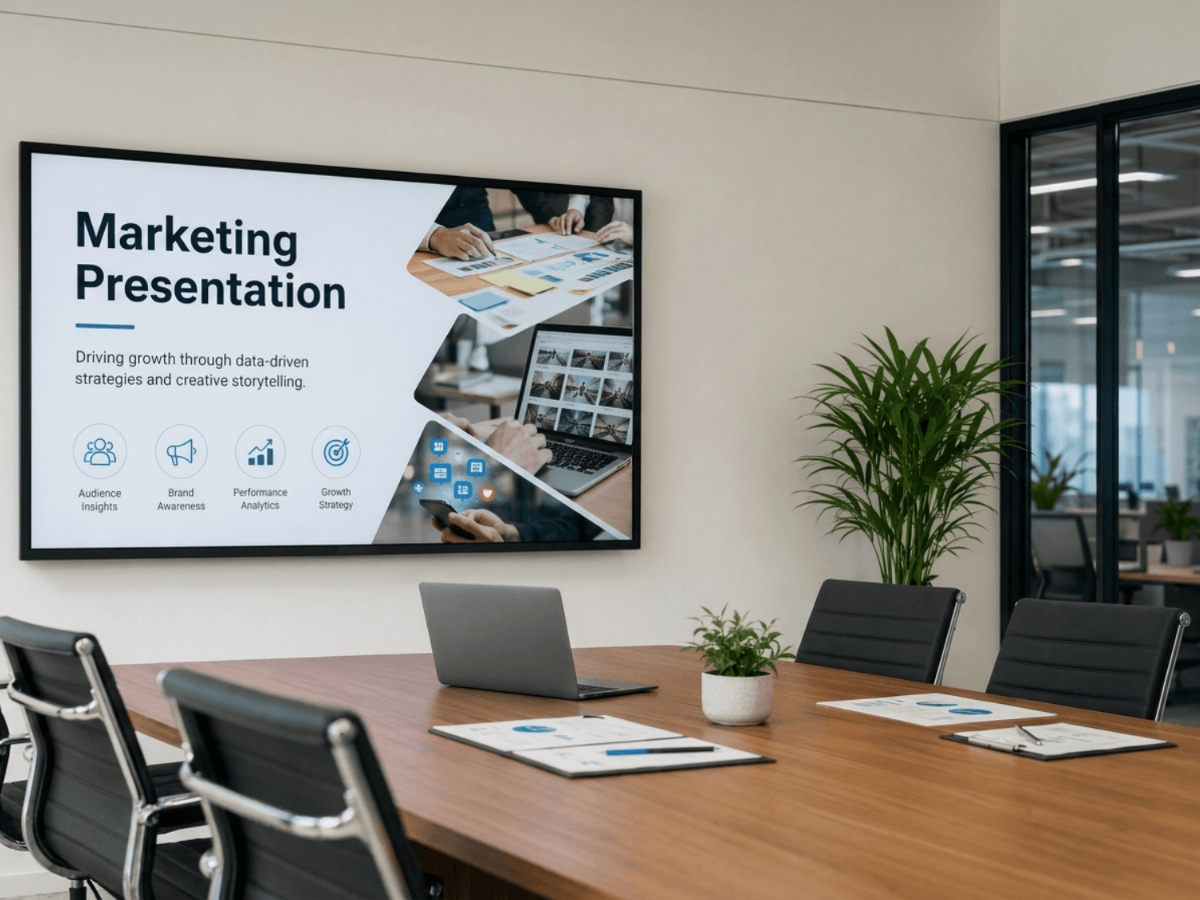Free Marketing Presentation Stock Photo Template to Edit Online