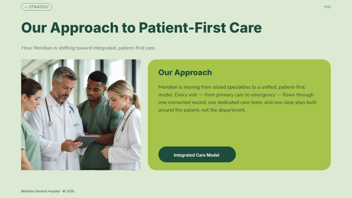 Free Hospital Presentation Template to Edit Online