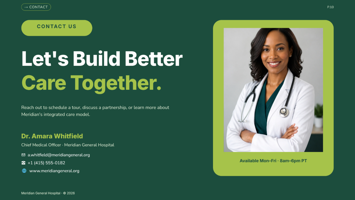Free Hospital Presentation Template to Edit Online