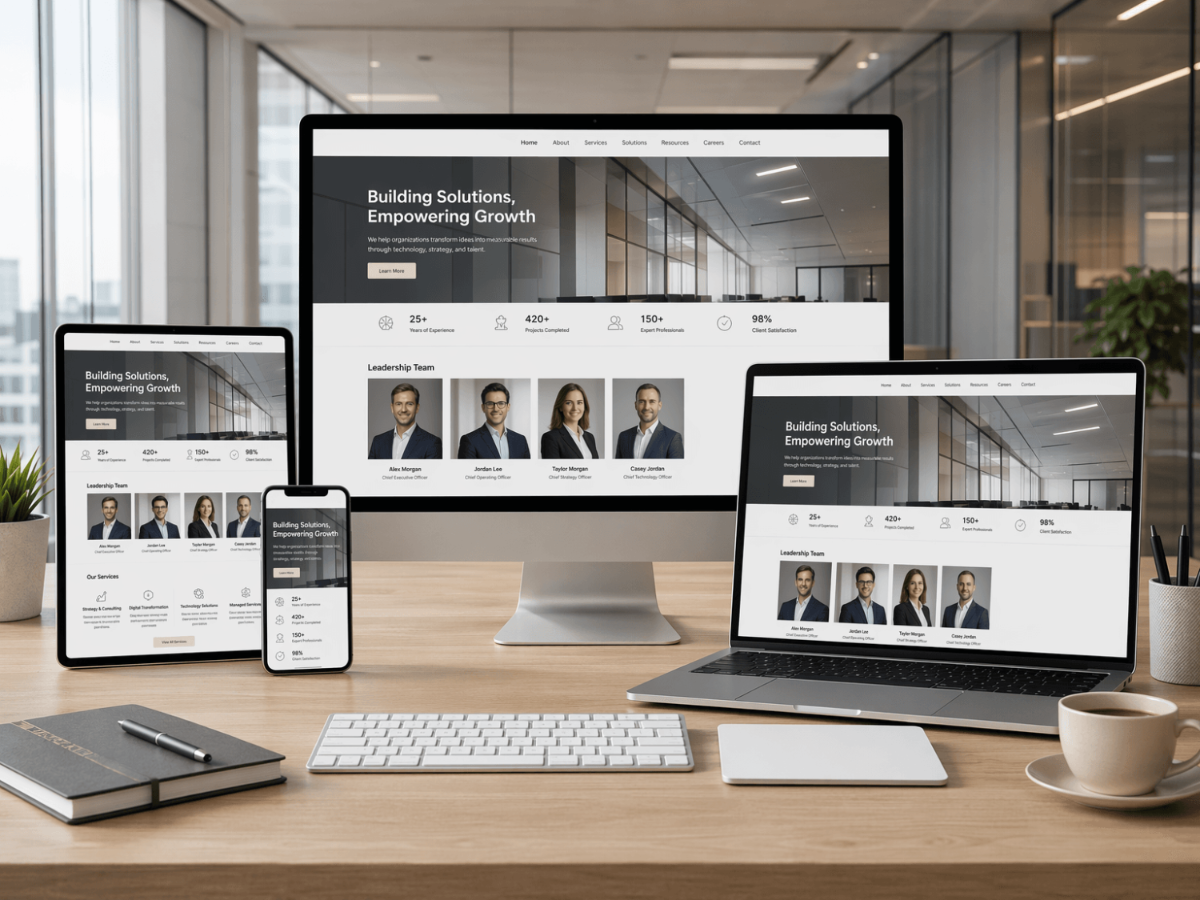 Free Corporate Website Stock Photo Template to Edit Online