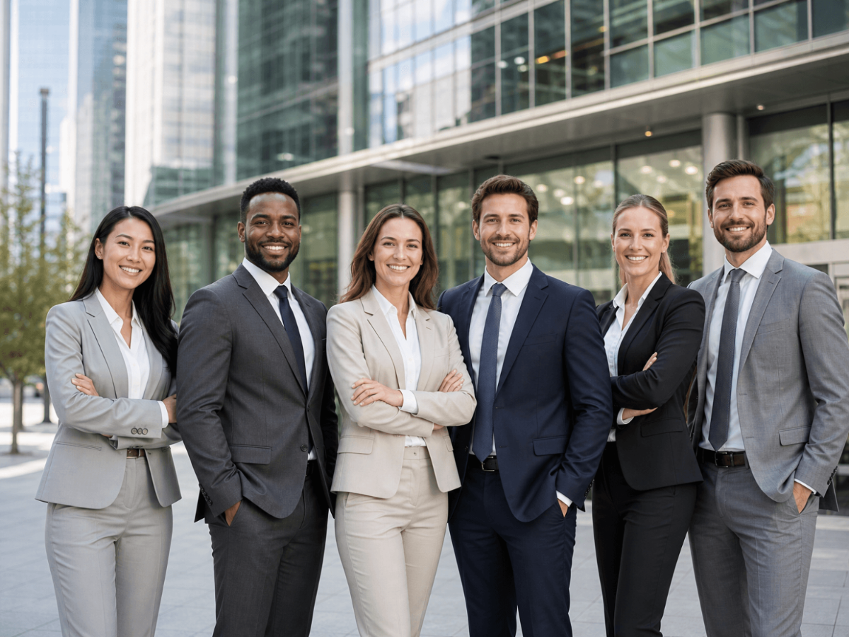 Free Corporate Team Stock Photo Template to Edit Online