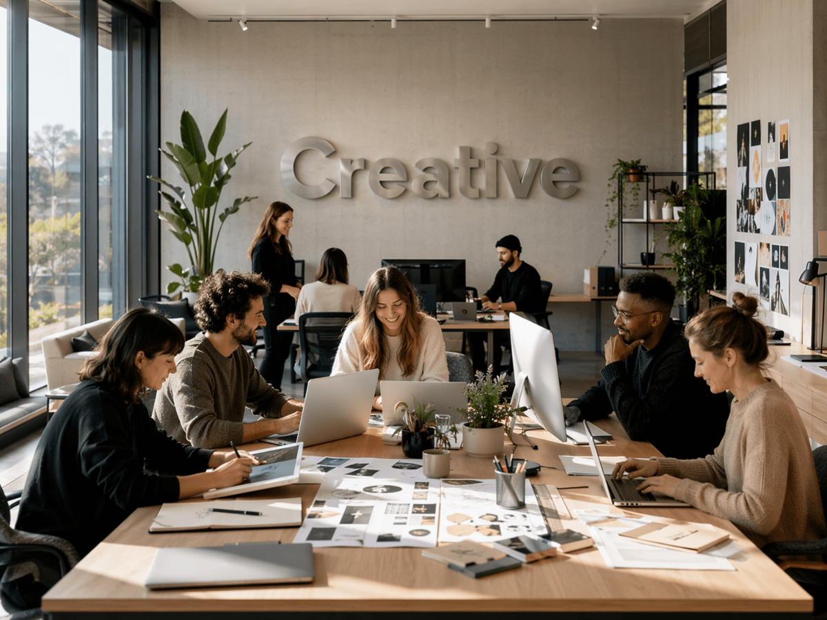 Free Creative Agency Office Stock Photo Template to Edit Online