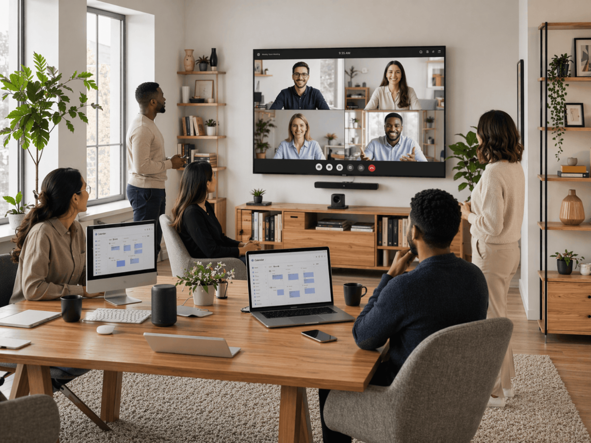 Free Hybrid Workplace Stock Photo Template to Edit Online