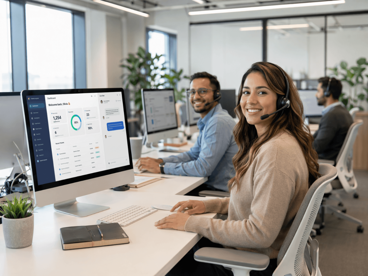 Free Customer Support Team Stock Photo Template to Edit Online