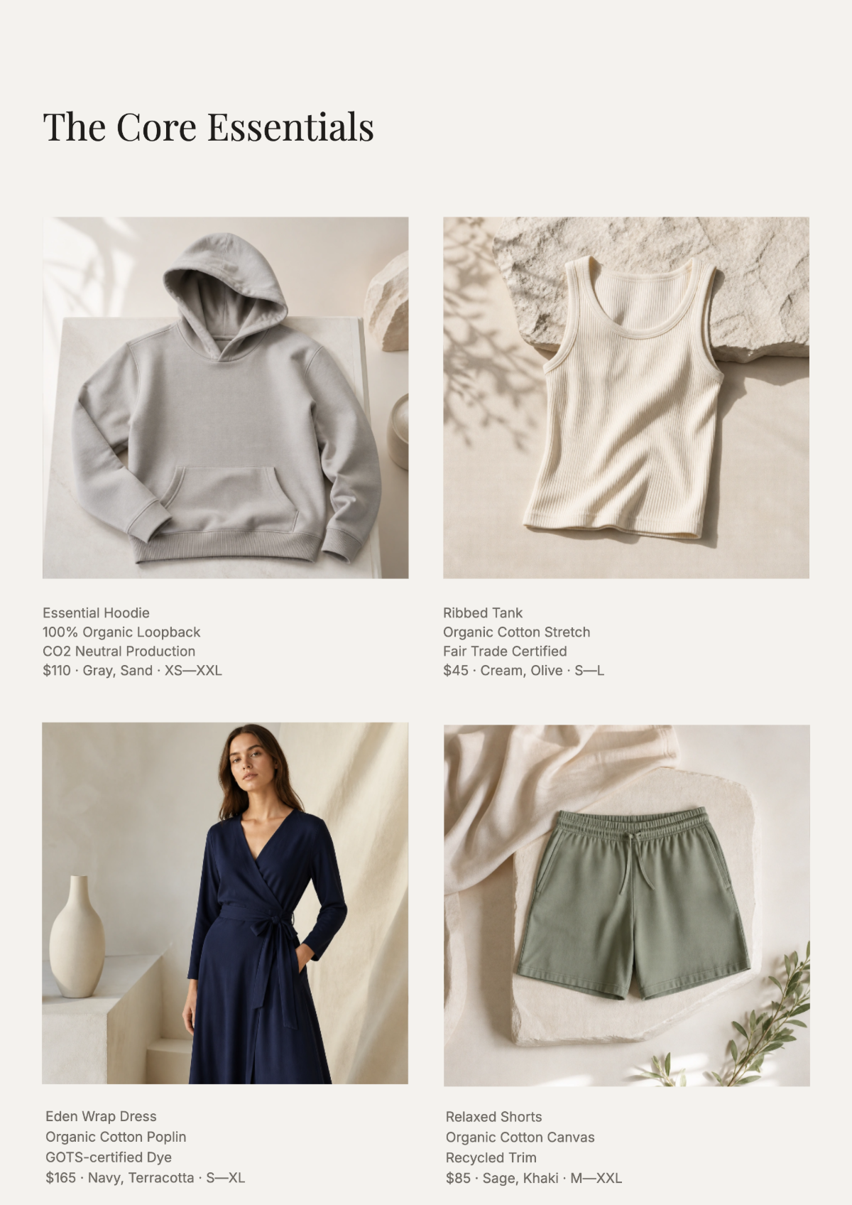 Free Sustainable Fashion Catalog Template to Edit Online