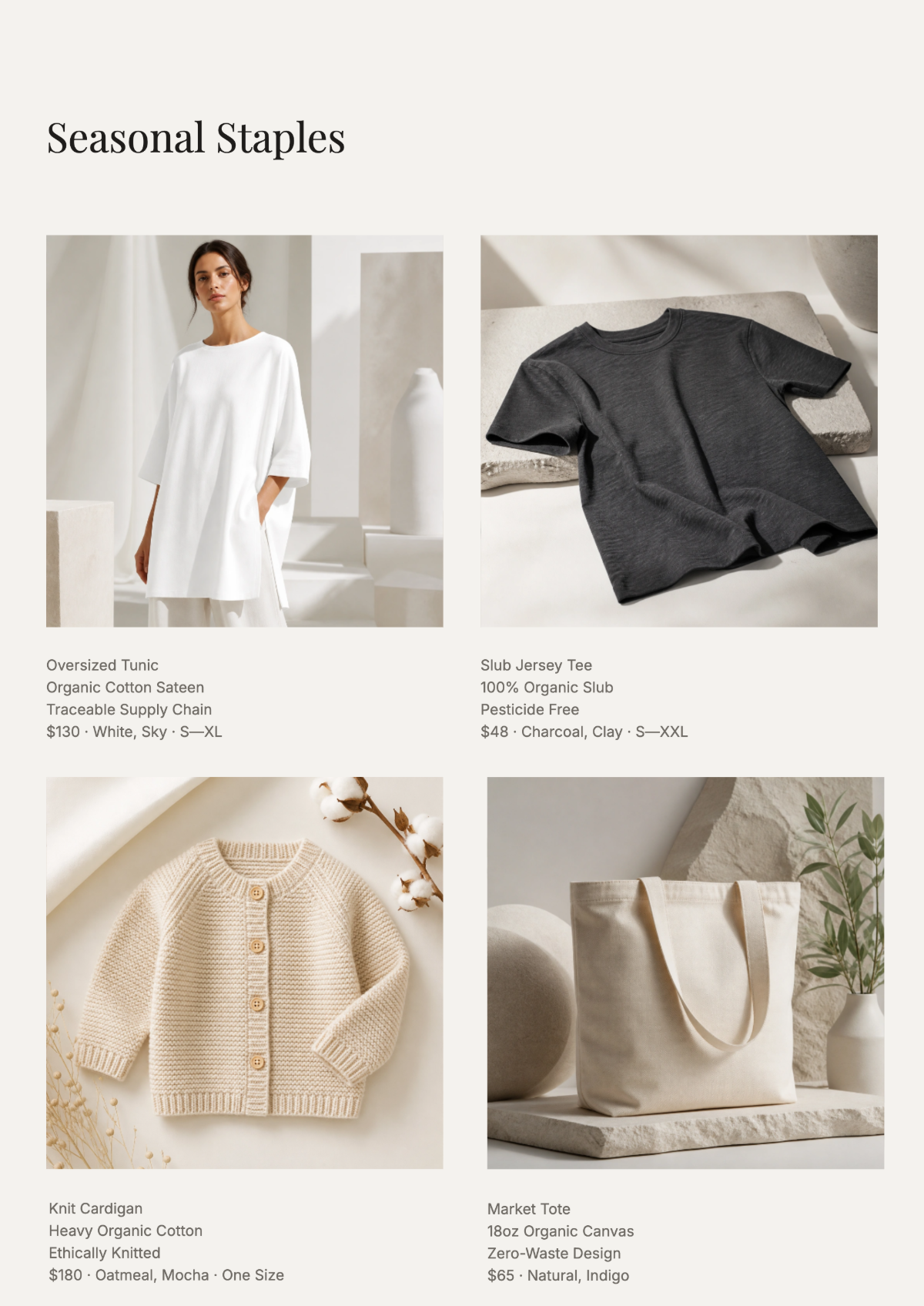 Free Sustainable Fashion Catalog Template to Edit Online