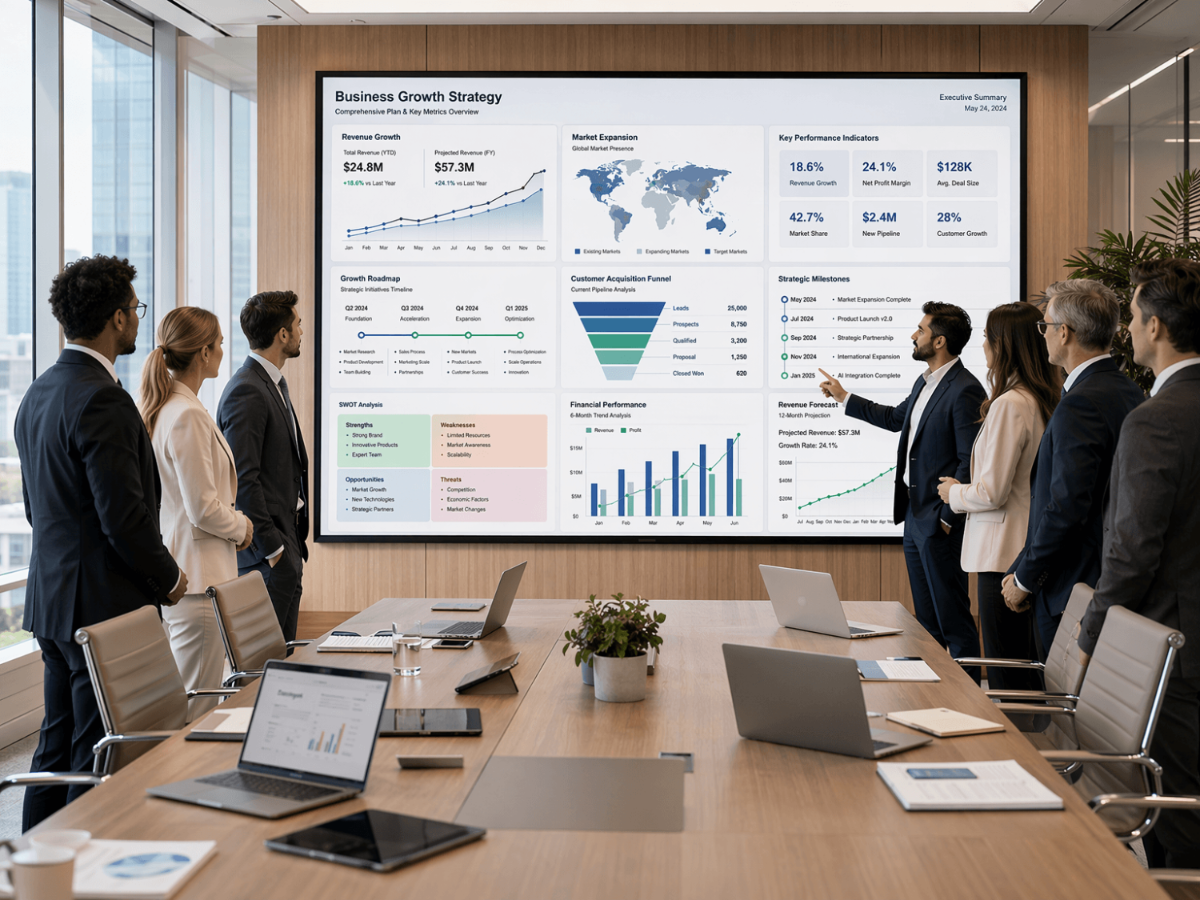 Free Business Growth Strategy Stock Photo Template to Edit Online