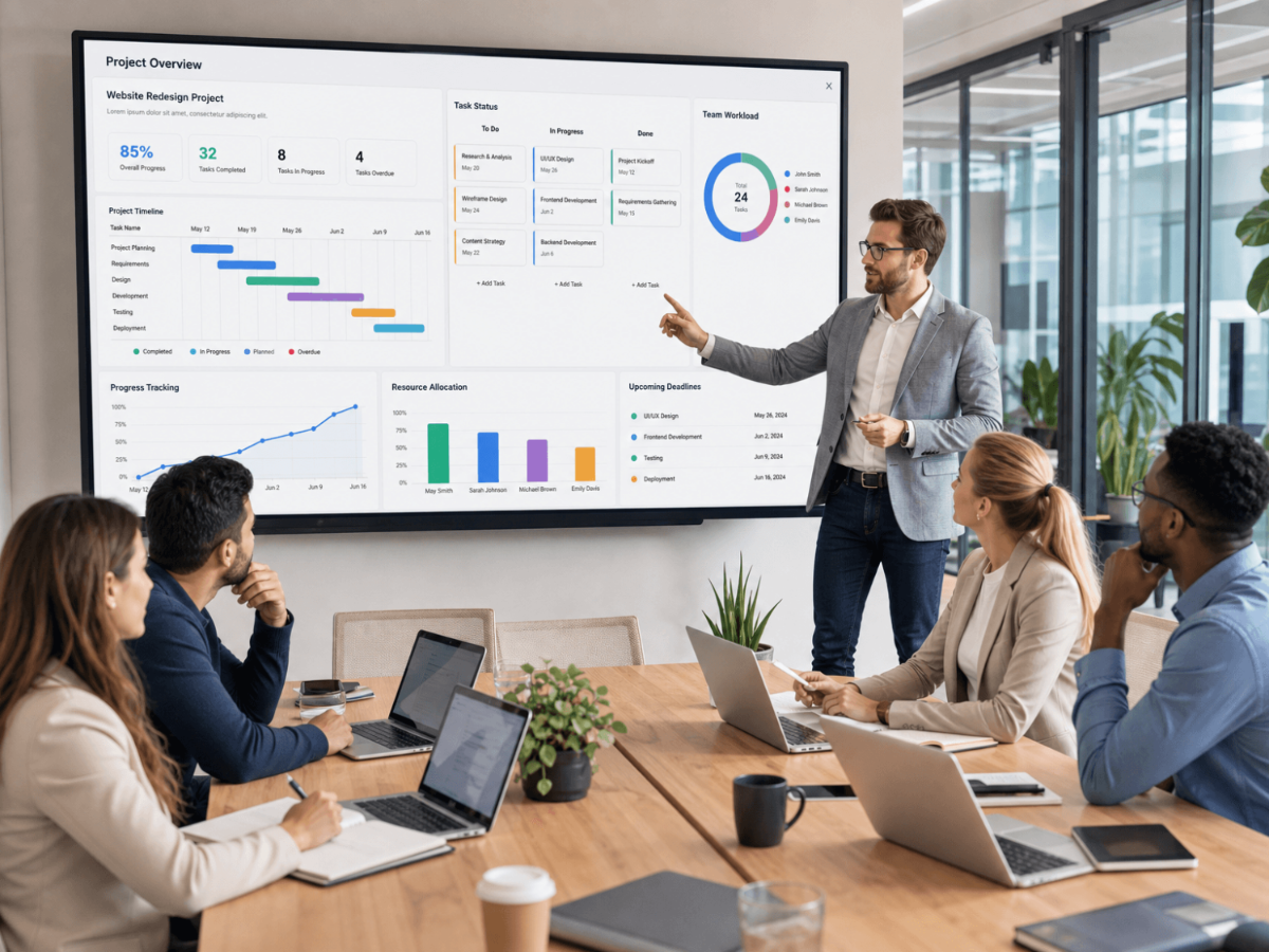 Free Project Management Stock Photo Template to Edit Online