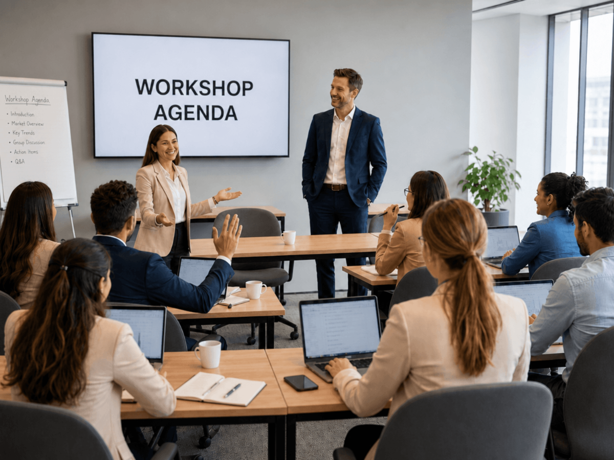 Free Corporate Workshop Stock Photo Template to Edit Online